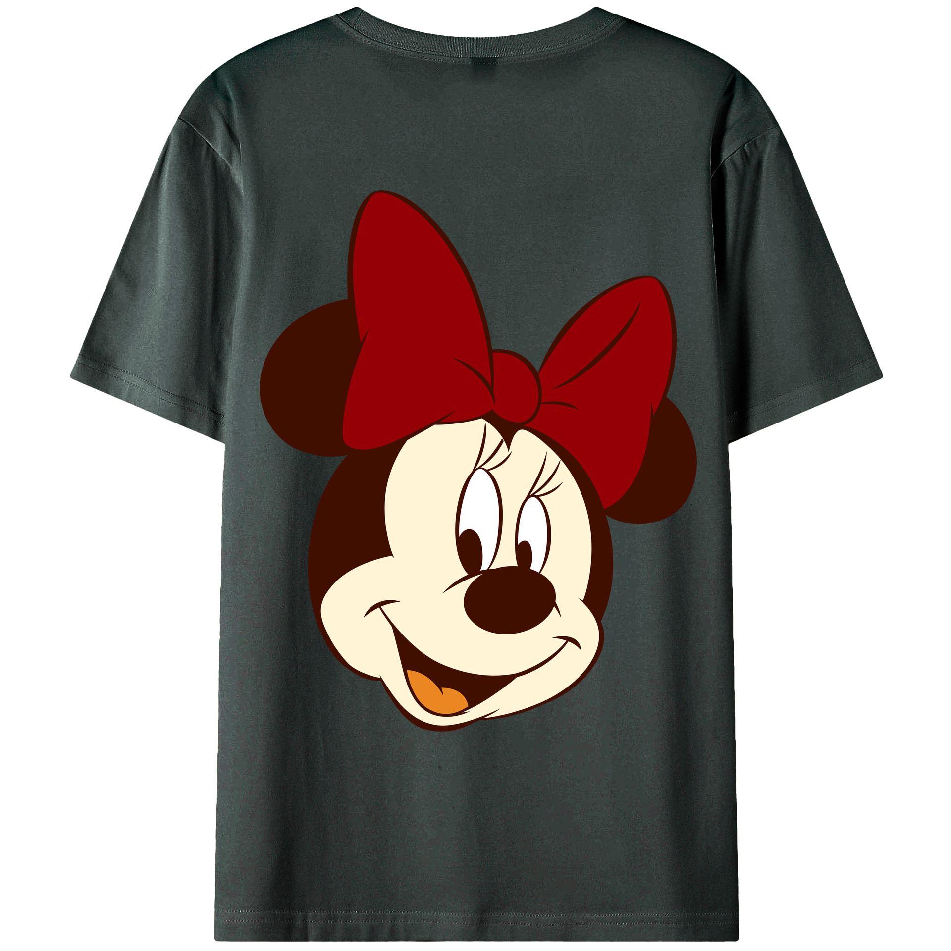 ミッキーマウス Mickey Mouse 綿100％ メンズ半袖Tシャツ（バックプリント） 通気性